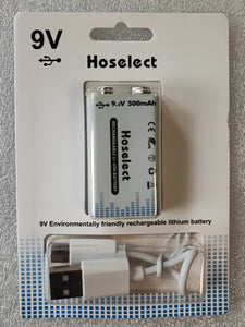 Hoselect 9v 500mah Li-Ion Rechargeable Battery