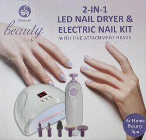 Showell 2 in 1 Electric Home Nail Beauty Kit: Achieve Salon-Quality Nails at Home