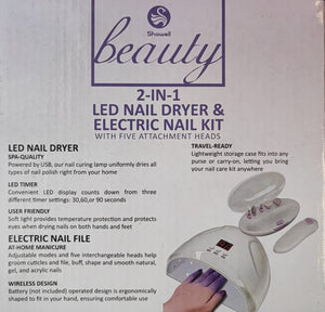 Showell 2 in 1 Electric Home Nail Beauty Kit: Achieve Salon-Quality Nails at Home