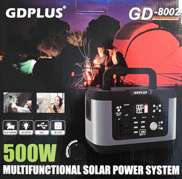 GDPLUS 500W Lithium Portable Rechargeable Outdoor Backup Power Station