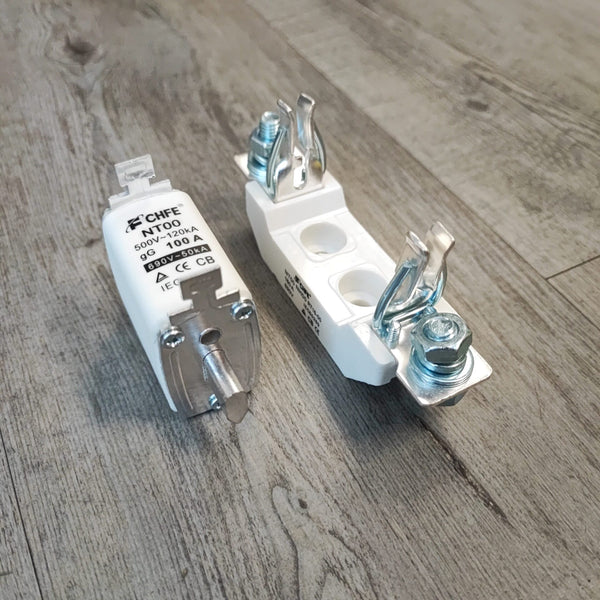 100Amp 1000v Ceramic Fuse + Holder