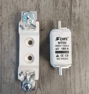 160Amp 1000v Ceramic Fuse + Holder