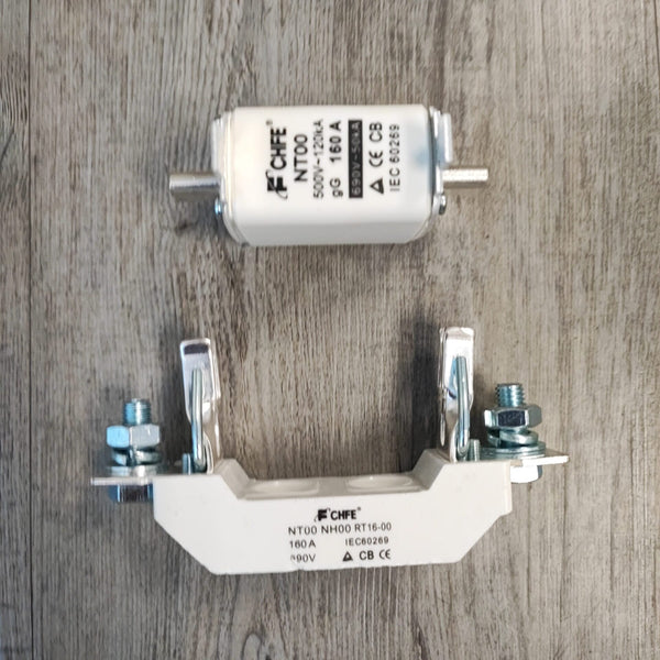 160Amp 1000v Ceramic Fuse + Holder