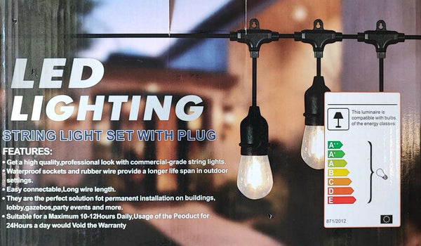 5m AC220v Warm White Led String Light Bulb Set - Create an Inviting Atmosphere