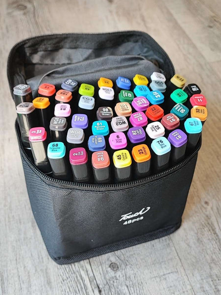 Shop the 48pcs Touch Double Headed Multiple Color Marker Set for Vibrant Artwork