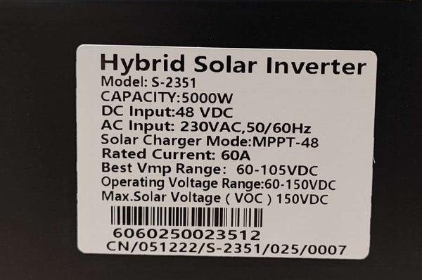 Buy the SUN 5KW 48v Pure Sine Wave Hybrid Solar Inverter for Reliable Power Conversion