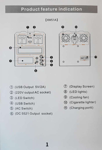 Portable Mobile Outdoor 500w 378wh Pure Sine DC to AC Power Box - Reliable Power Solution for Outdoor Adventures and Emergencies