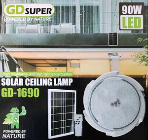 GDSUPER 90Watt Solar Indoor Ceiling Mounted Remote Control LED Light - High-quality and Energy-Efficient Lighting Solution