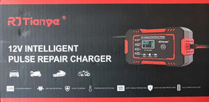 RJTianye 12V 6A Pulse Repair LCD Battery Charger - Efficient Charging Solution for 12V Batteries