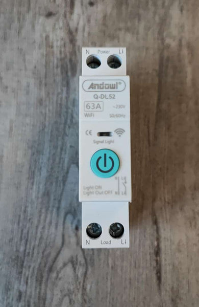 ANDOWL Q-DL52 Tuya Smart 63Amp Wifi Circuit Breaker - Remote Control and Monitoring via Tuya Smart App