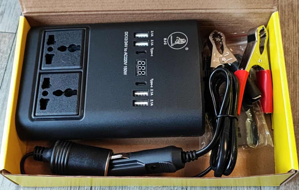 EJC 150w 12v DC to 220vAC Car Power Inverter - Charge Your Devices on the Go