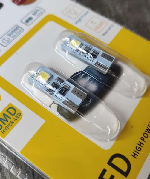 T10 2pc 5050SMD Chip Canbus Car LED Bulb Kit - Bright and Long-lasting Lighting Solution