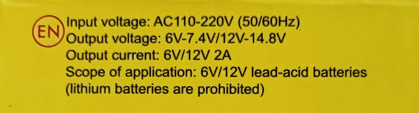 ANDOWL Q-DC1202 6v/12v 2Amp Intelligent Pulse Repair Battery Charger - Restore and Maintain Battery Performance