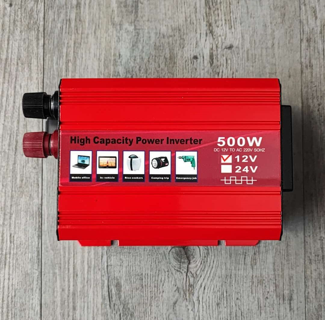 500w 12vDC to 220vAC Modified Sine Inverter - Convert DC Power to AC Power