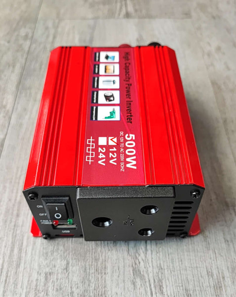 500w 12vDC to 220vAC Modified Sine Inverter - Convert DC Power to AC Power