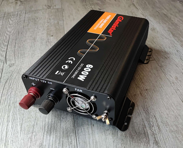 GAMISTAR 600w 12vDC to 220vAC Pure Sine Inverter - Clean and Stable Power for Sensitive Devices