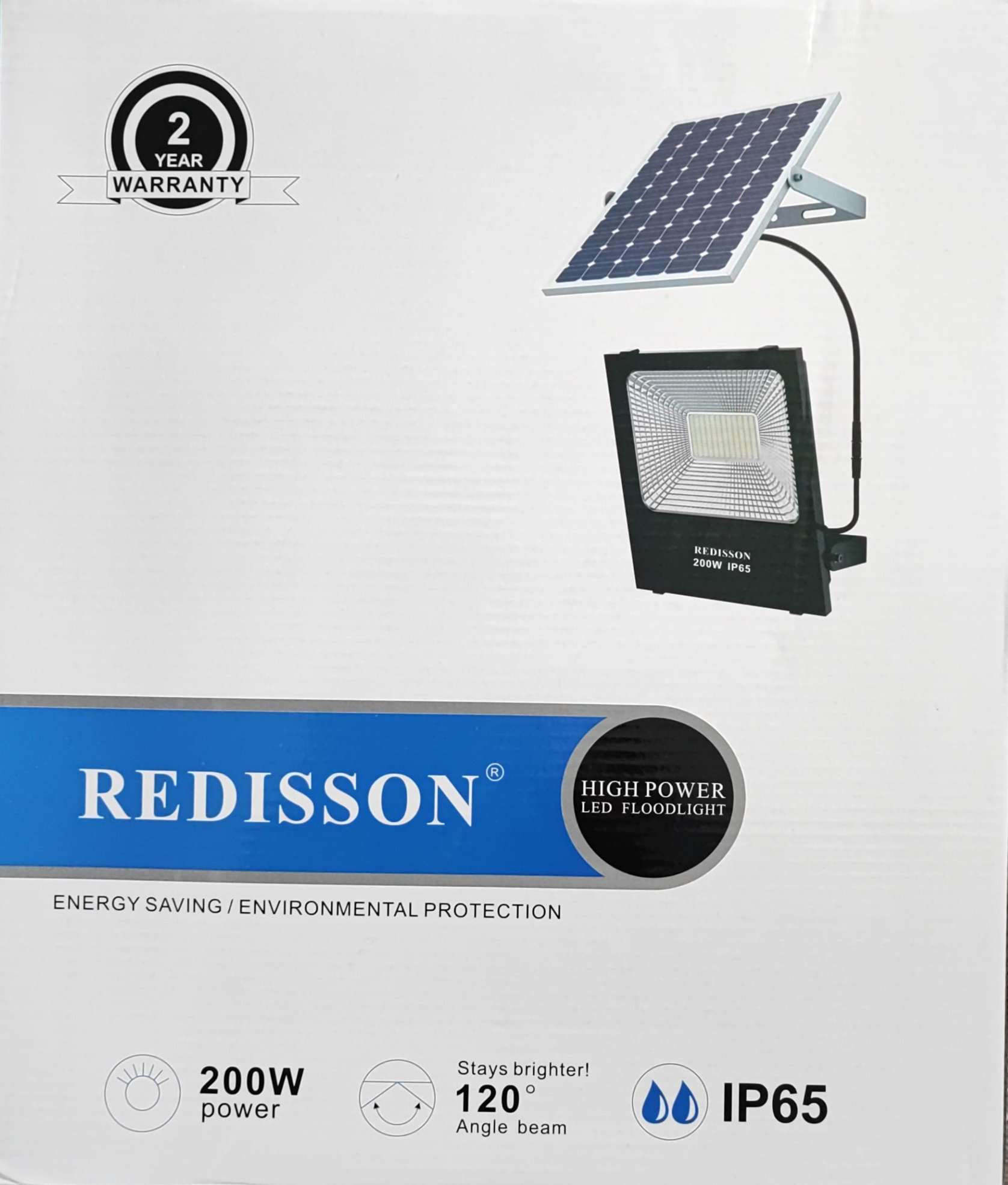 Redisson 200Watt SOLAR Outdoor LED Flood Light - Powerful and Sustainable Lighting Solution