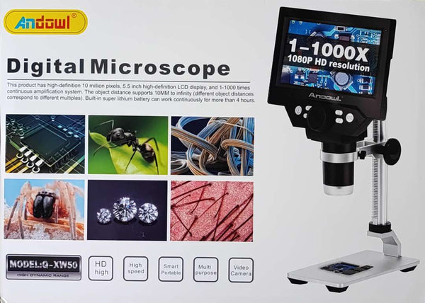 ANDOWL Q-XW51 1000x 1080p Portable Rechargeable Digital Microscope