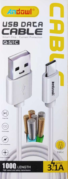 ANDOWL 1Meter 3.1A Type-C Fast Charging Cable - Efficient and Convenient Charging for Type-C Devices