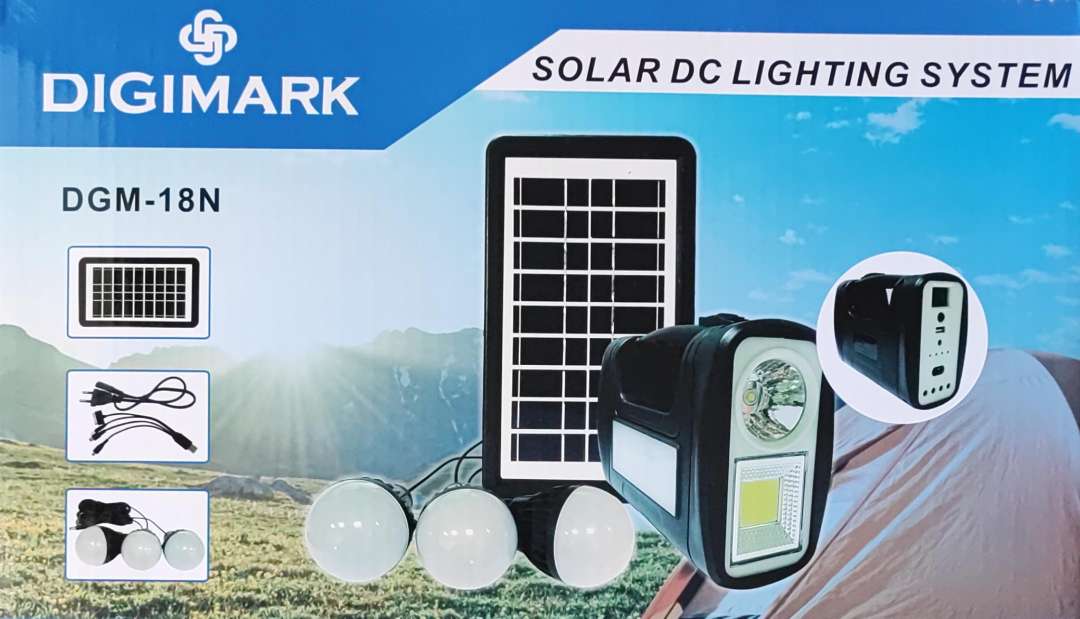 Digimark 3 LED Solar Portable Power Box Mobile Charger and Portable Light - Eco-Friendly Device for Power and Light On the Gol