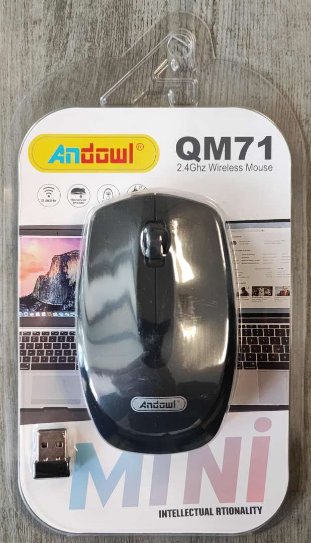 Andowl QM71 2.4Ghz Wireless Mouse Black - Seamless Connectivity and Precise Control