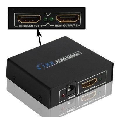 HDMI Splitter 1 x 2 Way - Connect One HDMI Source to Two Displays Simultaneously | 4K Resolution Support