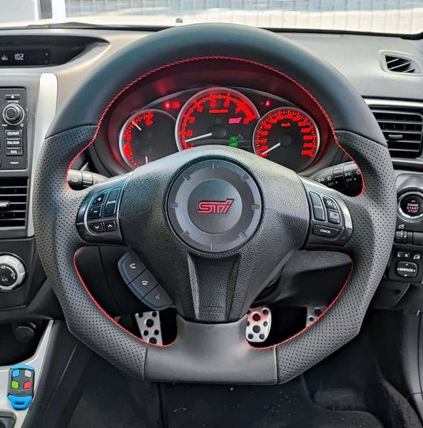 100% Real Leather Car Steering Wheel For Subaru Impreza WRX/STI/Legacy/Forester