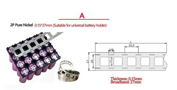 1M Nickel Strip Sheets for 18650 cells 0.15mm