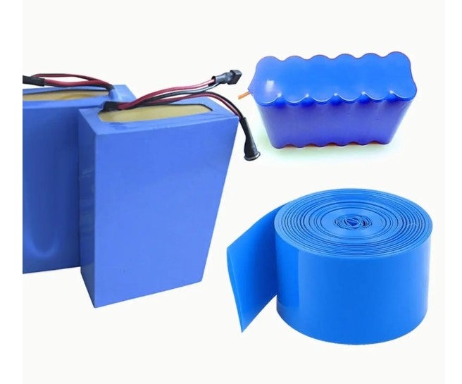 1M PVC-hittekrimpbuis vir DIY 18650-battery - 90 mm