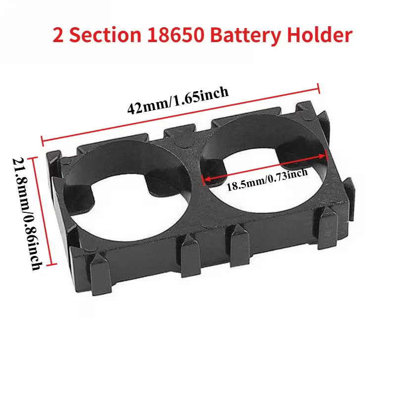 1Pcs Double 18650 Lithium Battery Fixed Composite Bracket (10003271) - Electromann SA