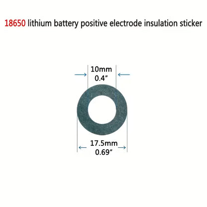 10Pcs Li-ion Positive Electrode Battery Insulation Gasket Pack for 18650 Battery Cells (10006821) - Electromann SA
