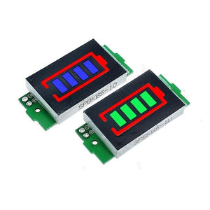 3S 12.6V Lithium Battery Capacity Indicator Module with Blue Display