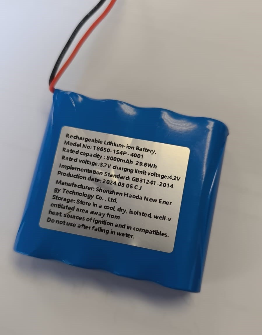 8000mah 3.7v Lithium 18650 Cell Battery with BMS (10008113) - Electromann SA