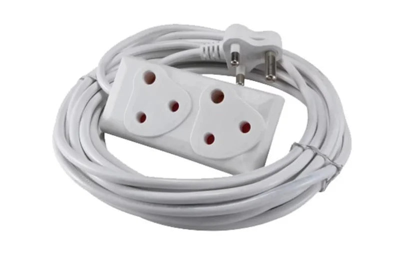 220v 10Amp 2.5m Extension Cord With Two-Way Multi-Plug - Versatile and Convenient Power Solution - Electromann SA