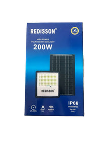 Redisson 200Watt SOLAR Outdoor LED Flood Light - Powerful and Sustainable Lighting Solution (10006666) - Electromann SA