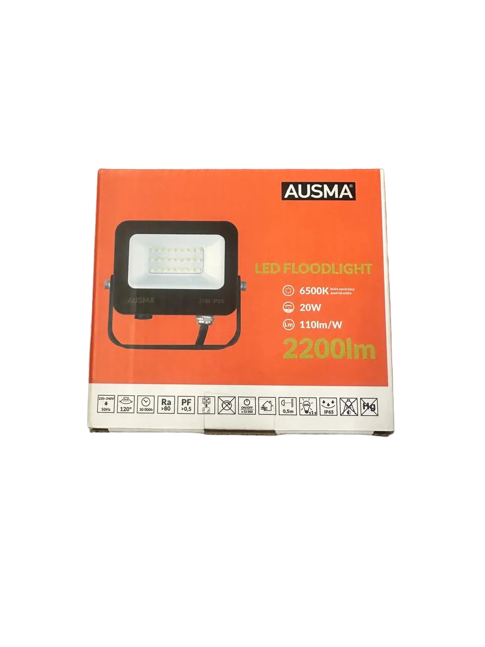 Ausma 20Watt 220v AC Outdoor LED Flood Light (10008209) - Electromann SA