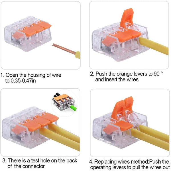 75pcs 221 Electrical Quick Wire Block Connectors