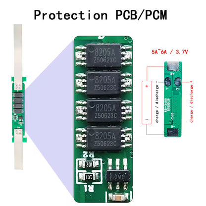 1S 5-6Amp BMS PCB Protection Board For 3.7V 18650 Li-Ion Lithium Battery Cells  (10006582) - Electromann SA