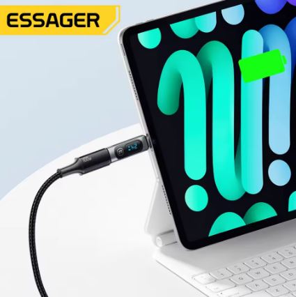 Essager 240W USB C Adapter Type C to USB C 3.0 2.0 OTG Connector - Electromann SA