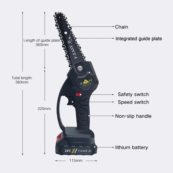 24V Portable Rechargeable Electric Chainsaw