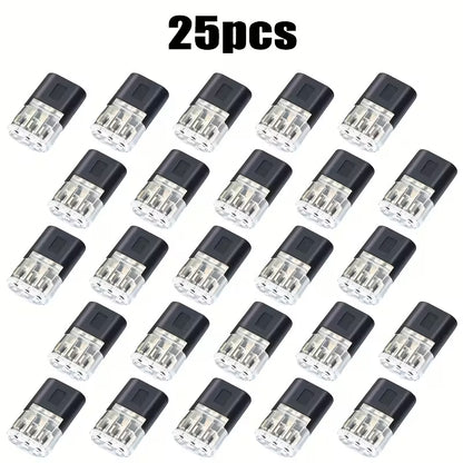 25pcs Universal Quick-Connect Terminals with 3 Pins (10000253) - Electromann SA