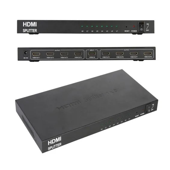 HDMI Splitter 1 x 8 Way (10008176) - Electromann SA