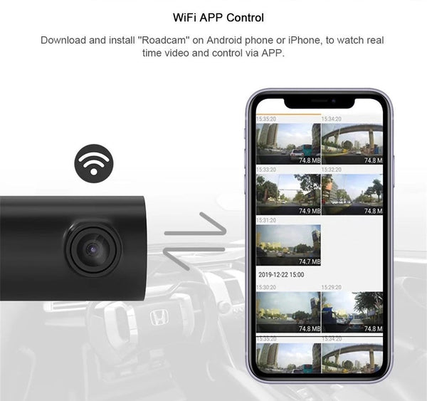 FHD 2K Wifi Android/iOS Mobile App Dash Camera DVR - Capture and Control Your Driving Moments in Full HD 2K Resolution