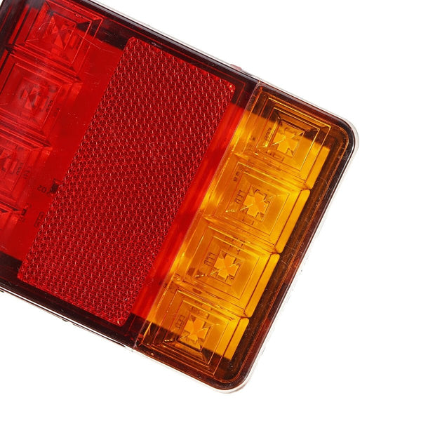 2Pcs LED Rear Tail Stop Light RED Amber