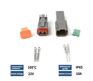 2 Pin Waterproof Deutsch Type Electrical Connector - Reliable and Durable Connector for Industrial Applications