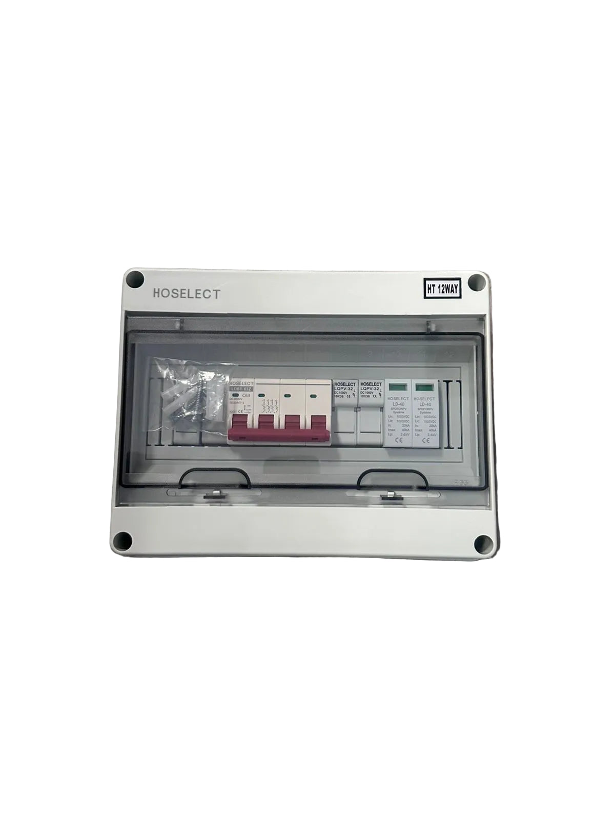Solar photovoltaic PV DC Combiner Box Surge Lightning Protection 2 input 1 out DC 600V (10008167) - Electromann SA