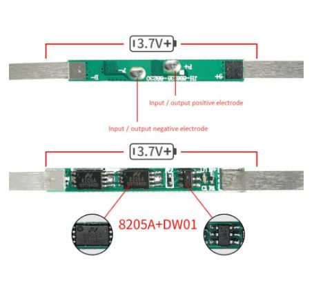 1S 5-6Amp BMS PCB Protection Board For 3.7V 18650 Li-Ion Lithium Battery Cells