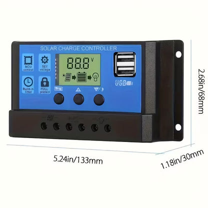 30A 12v/24v Solar Charge Controller PWM Charging for Solar Off-grid System (10005245) - Electromann SA