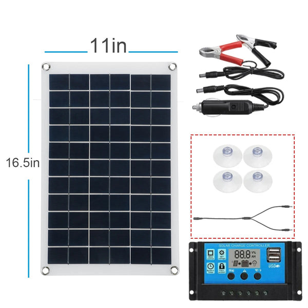 10W Portable Semi Flexible Solar Panel Kit - Reliable Clean Energy on the Go