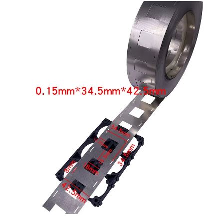 1x 2KG-rol 2P 0,15 mm x 34,5 mm dik kolsweis-nikkelstrook vir 32650/32700 litiumselle 